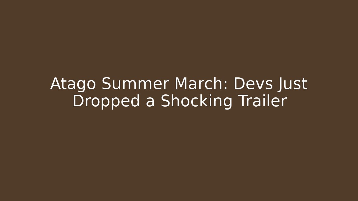 Atago Summer March: Devs Just Dropped a Shocking Trailer