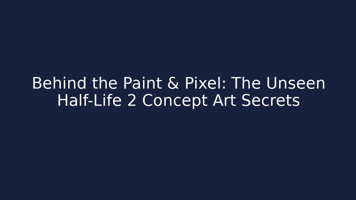 Behind the Paint & Pixel: The Unseen Half-Life 2 Concept Art Secrets