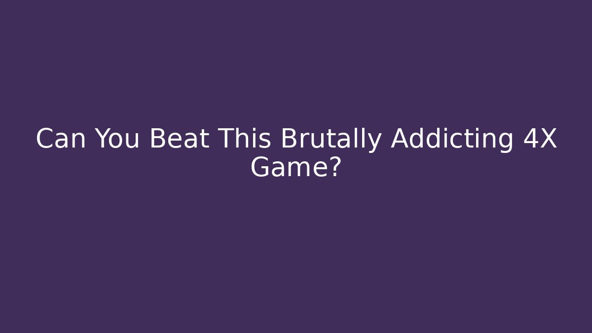 Can You Beat This Brutally Addicting 4X Game?