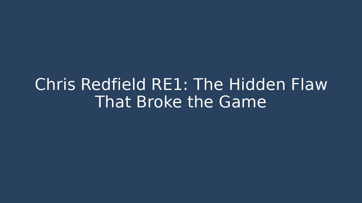 Chris Redfield RE1: The Hidden Flaw That Broke the Game