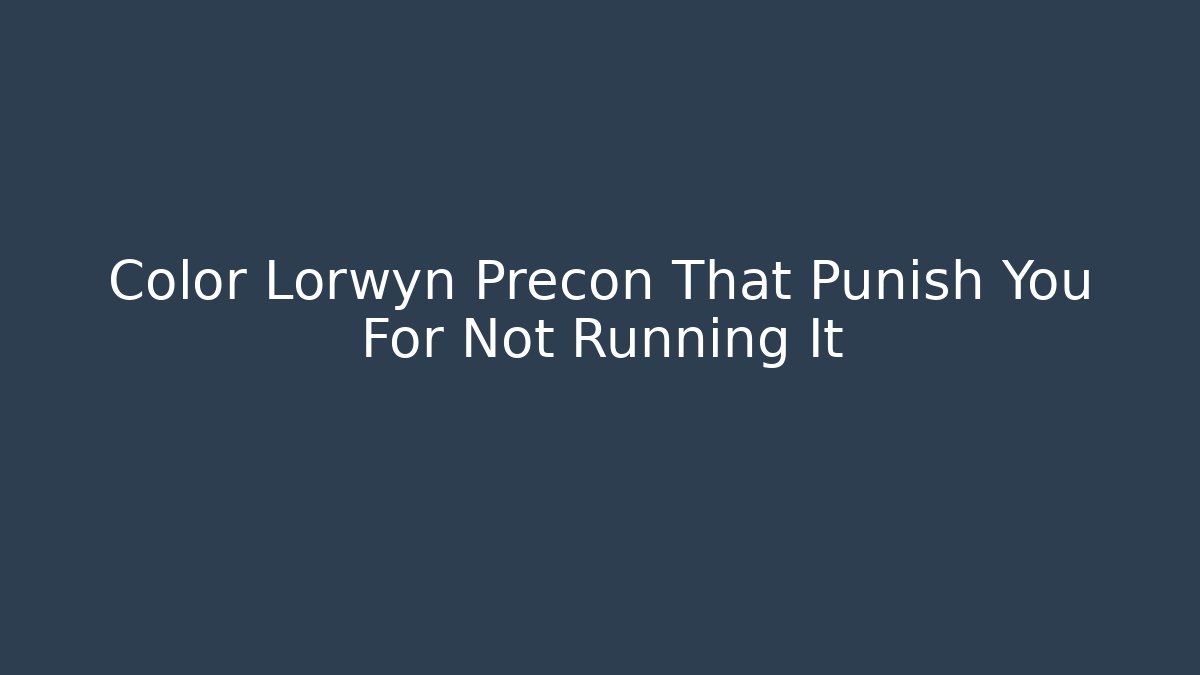Color Lorwyn Precon That Punish You For Not Running It
