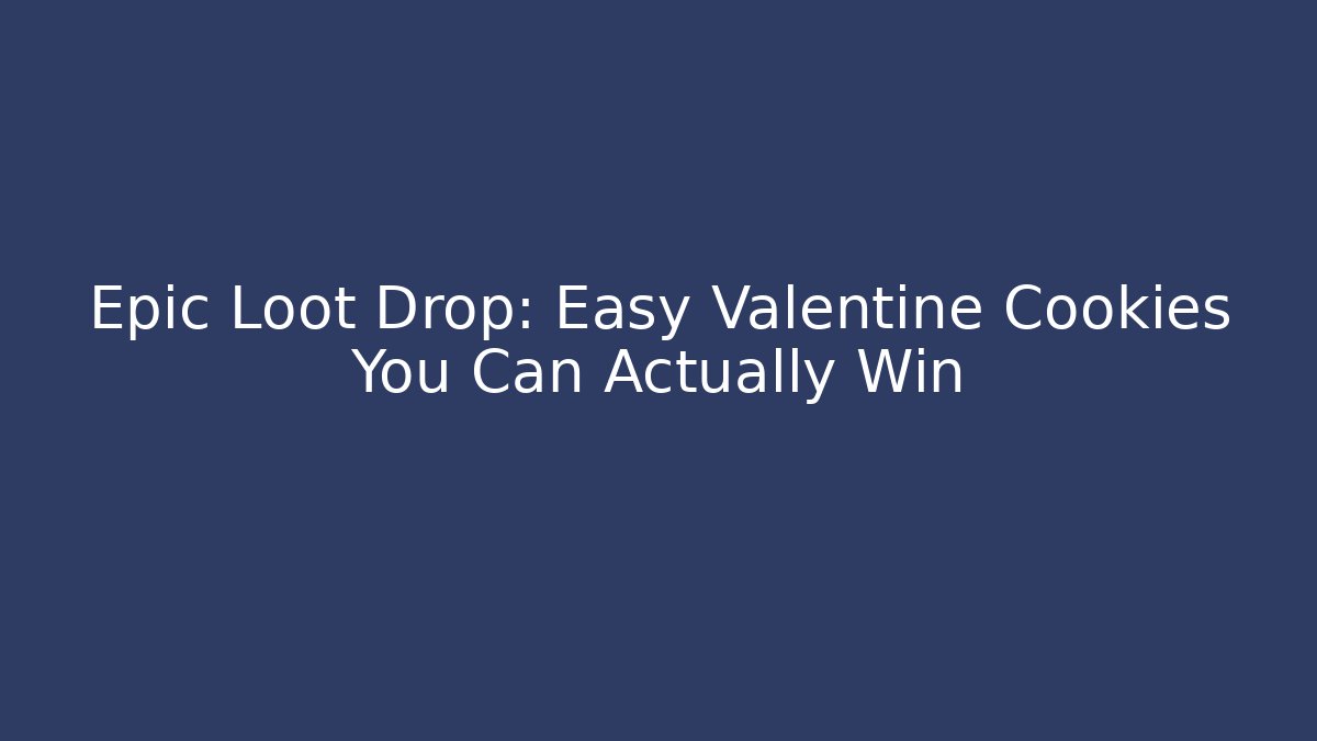 Epic Loot Drop: Easy Valentine Cookies You Can Actually Win