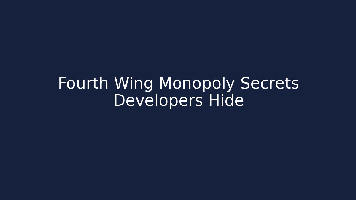 Fourth Wing Monopoly Secrets Developers Hide