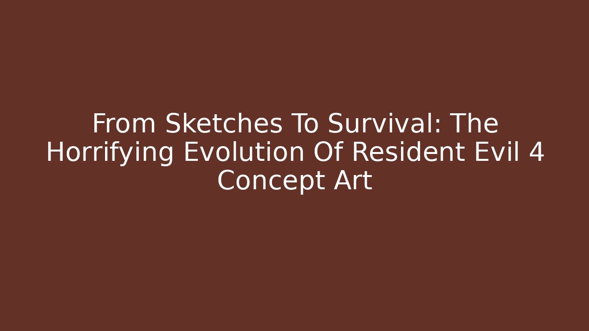 From Sketches To Survival: The Horrifying Evolution Of Resident Evil 4 Concept Art