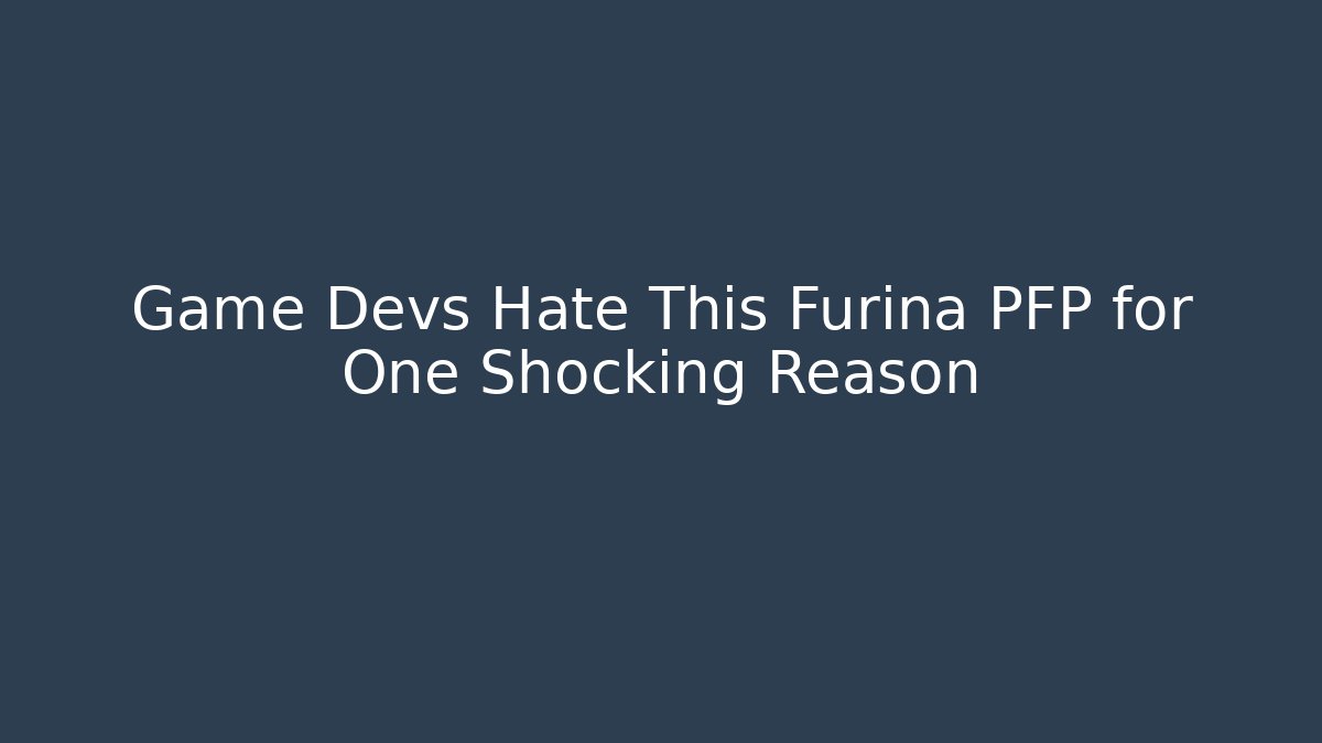 Game Devs Hate This Furina PFP for One Shocking Reason