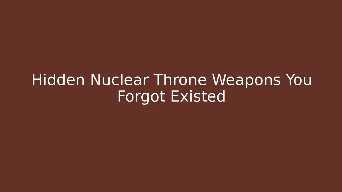 Hidden Nuclear Throne Weapons You Forgot Existed