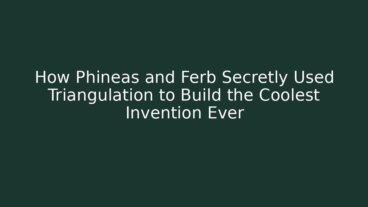 How Phineas and Ferb Secretly Used Triangulation to Build the Coolest Invention Ever