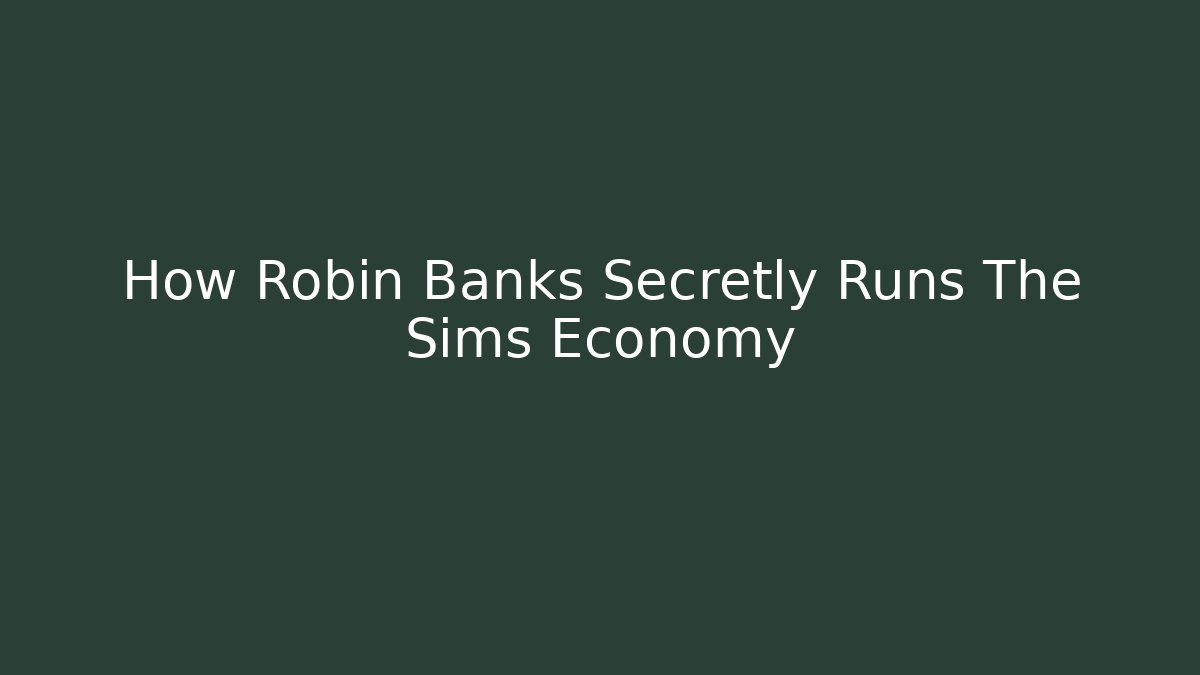 How Robin Banks Secretly Runs The Sims Economy