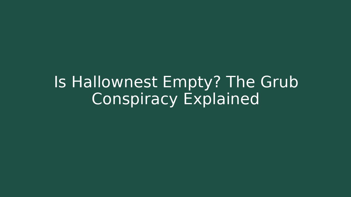 Is Hallownest Empty? The Grub Conspiracy Explained