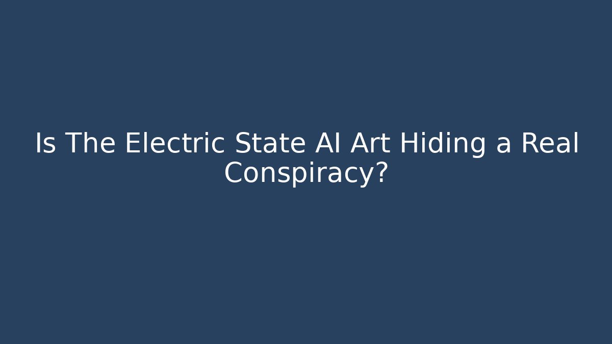 Is The Electric State AI Art Hiding a Real Conspiracy? - Smart Esu