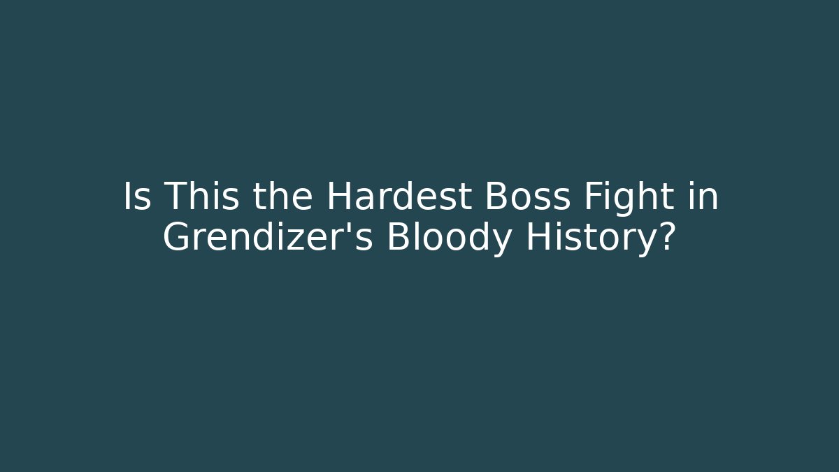 Is This the Hardest Boss Fight in Grendizer's Bloody History?