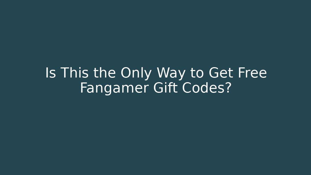 Is This the Only Way to Get Free Fangamer Gift Codes?