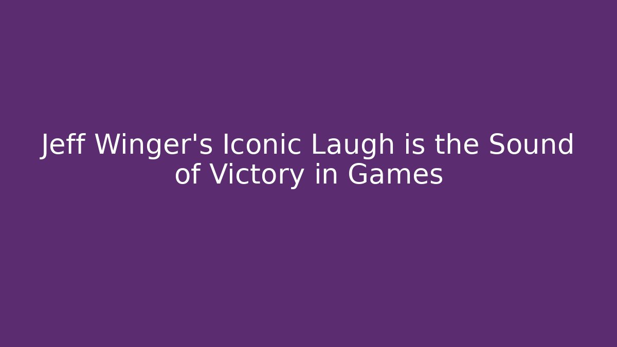 Jeff Winger’s Iconic Laugh is the Sound of Victory in Games
