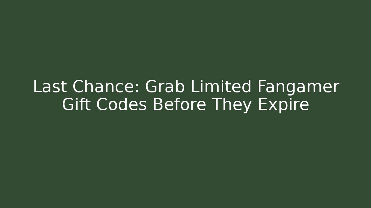 Last Chance: Grab Limited Fangamer Gift Codes Before They Expire