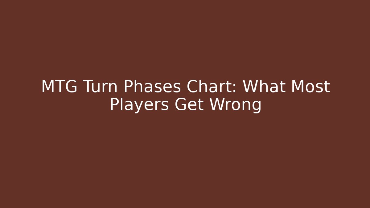 MTG Turn Phases Chart: What Most Players Get Wrong - Smart Esu