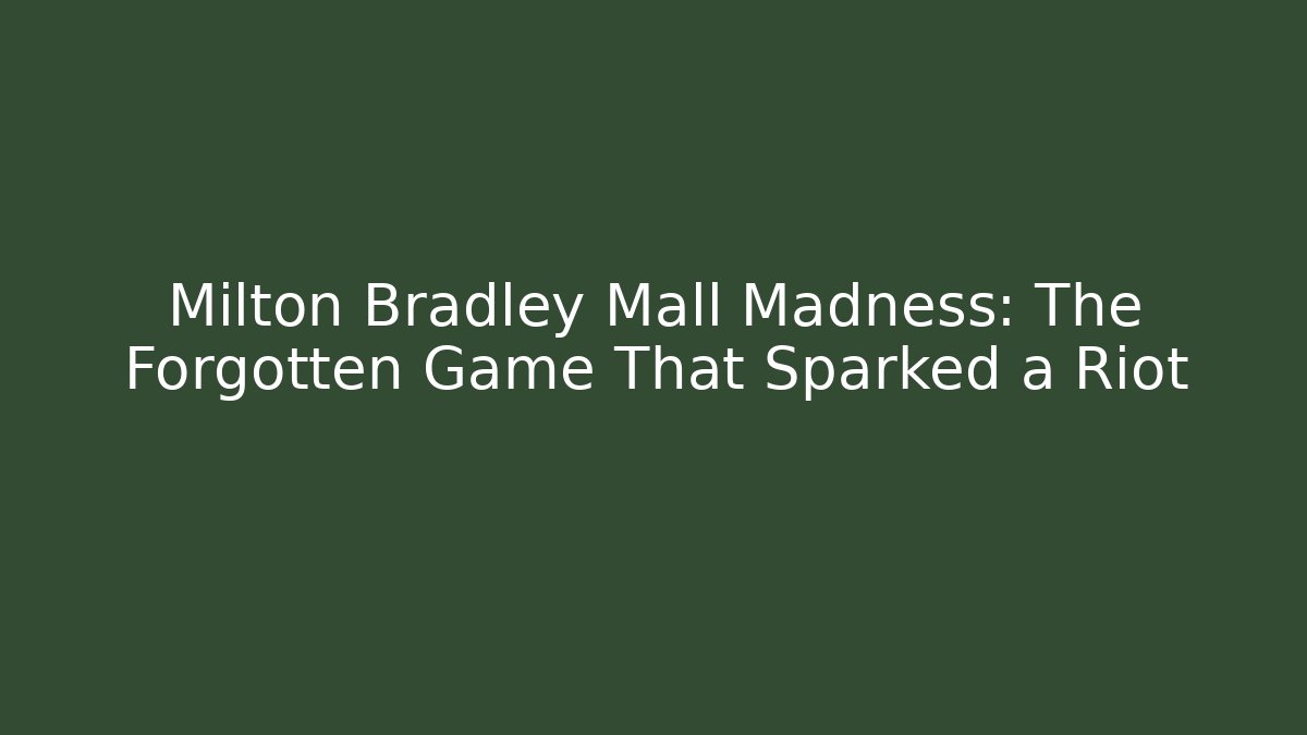 Milton Bradley Mall Madness: The Forgotten Game That Sparked a Riot