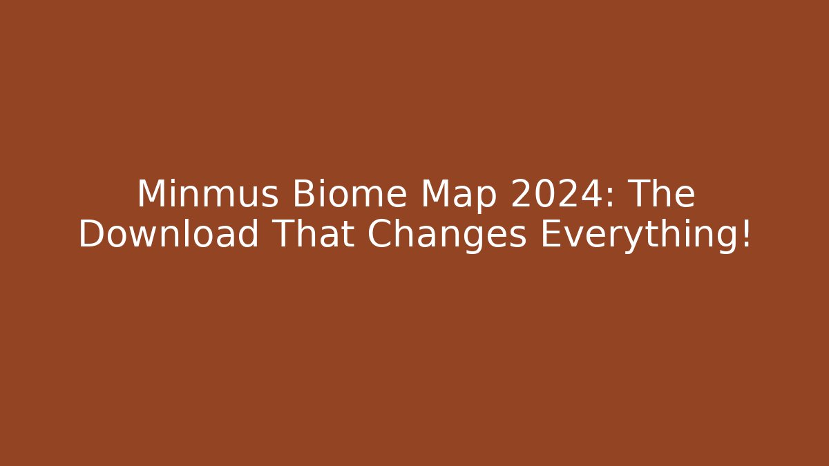 Minmus Biome Map 2024: The Download That Changes Everything!