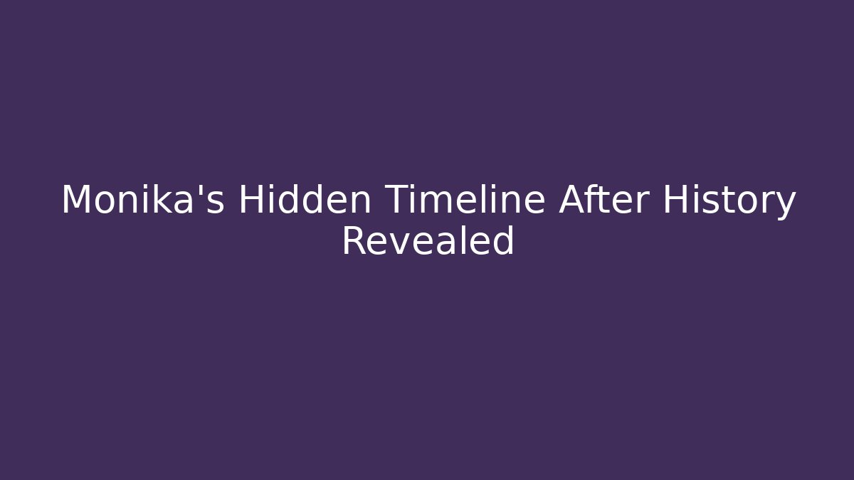 Monika's Hidden Timeline After History Revealed