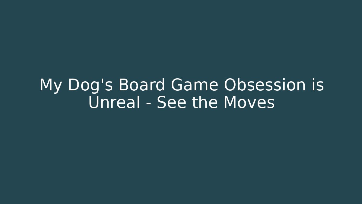 My Dog’s Board Game Obsession is Unreal – See the Moves