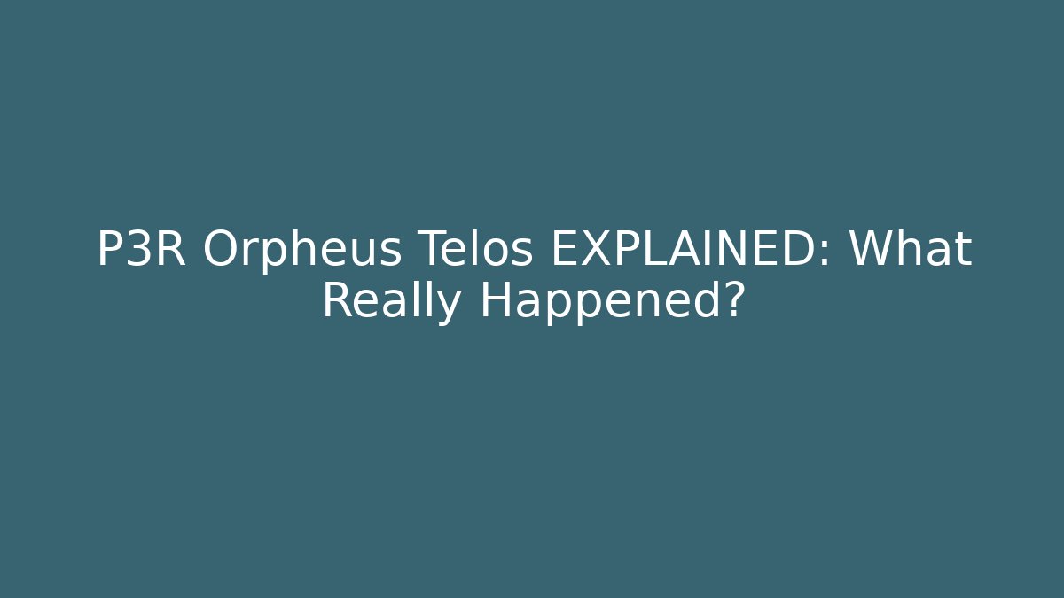 P3R Orpheus Telos EXPLAINED: What Really Happened? - Smart Esu