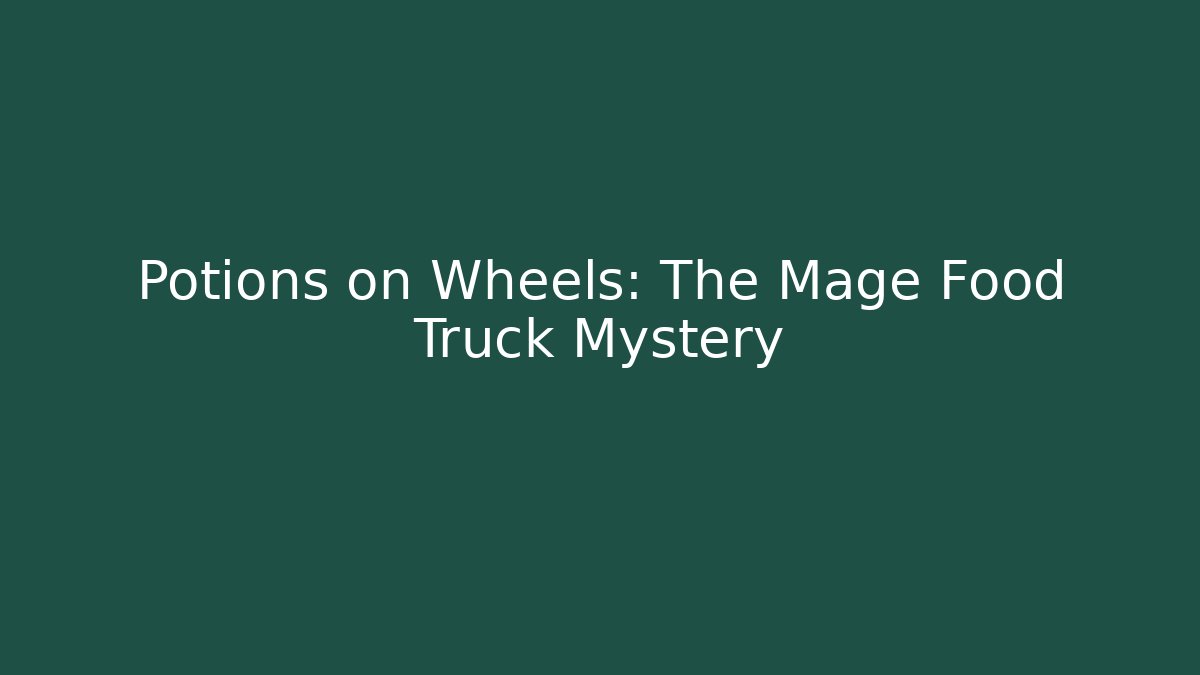 Potions on Wheels: The Mage Food Truck Mystery