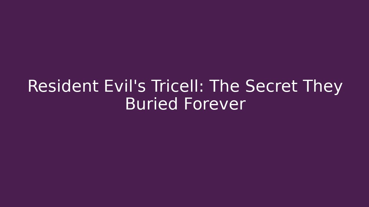 Resident Evil's Tricell: The Secret They Buried Forever