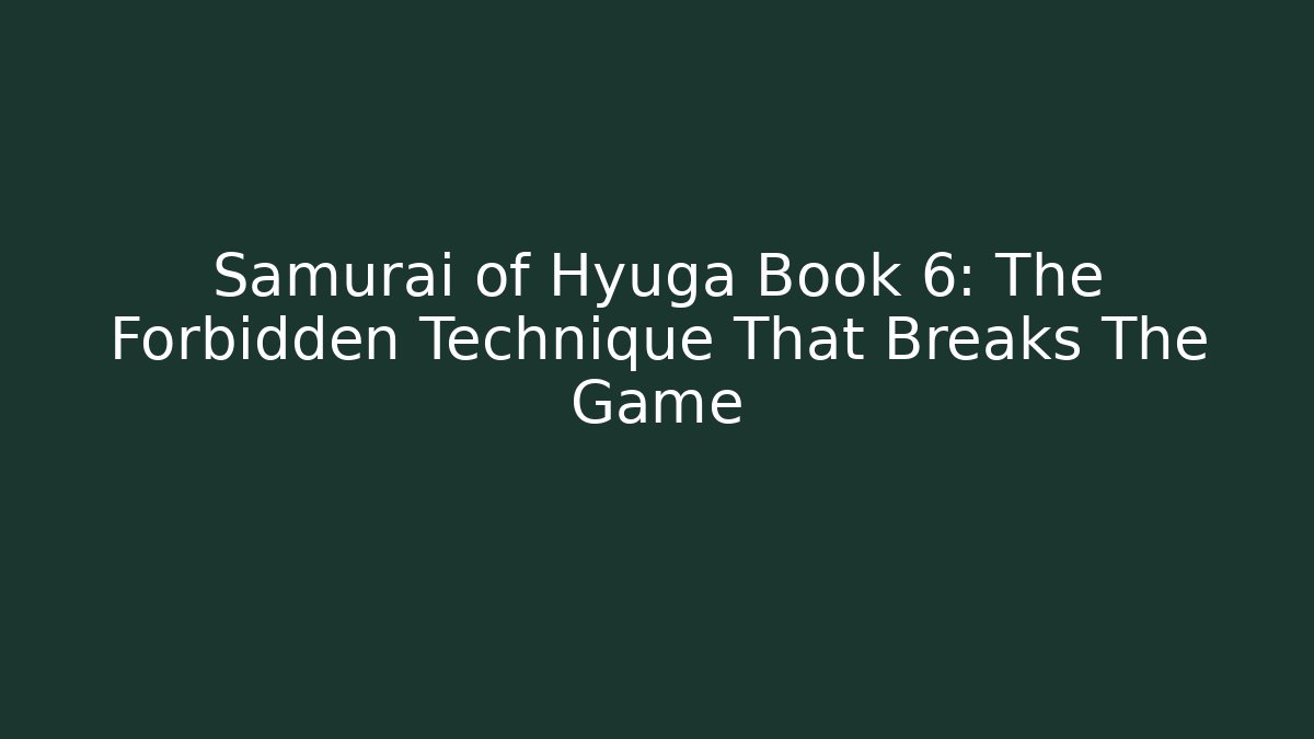 Samurai of Hyuga Book 6: The Forbidden Technique That Breaks The Game