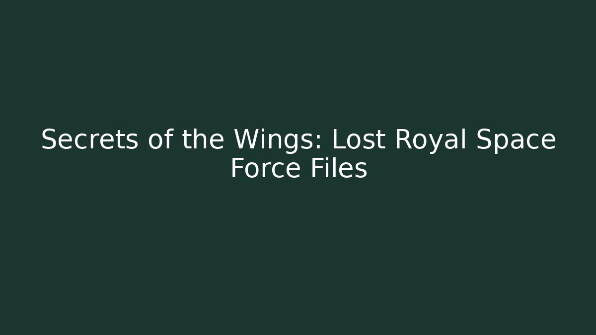 Secrets of the Wings: Lost Royal Space Force Files