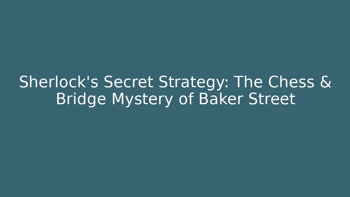 Sherlock’s Secret Strategy: The Chess & Bridge Mystery of Baker Street