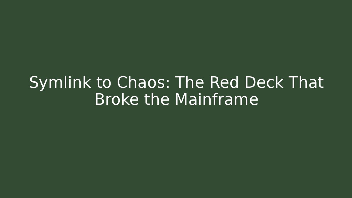Symlink to Chaos: The Red Deck That Broke the Mainframe