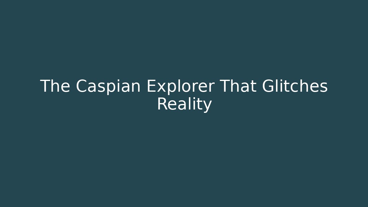 The Caspian Explorer That Glitches Reality - Smart Esu