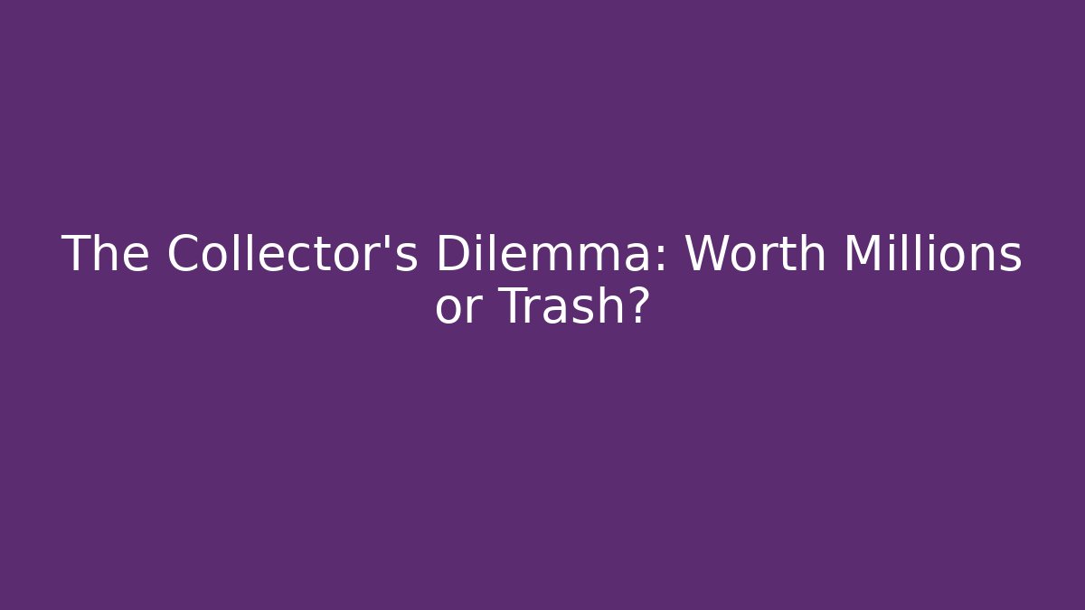 The Collector’s Dilemma: Worth Millions or Trash?