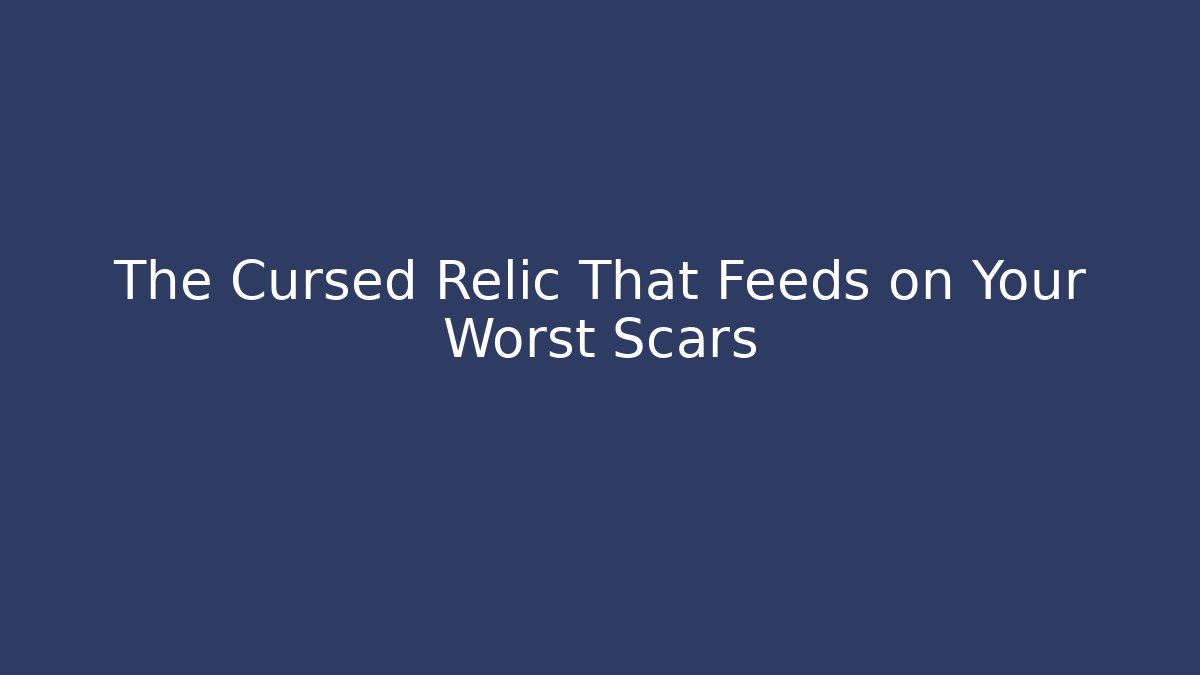 The Cursed Relic That Feeds on Your Worst Scars