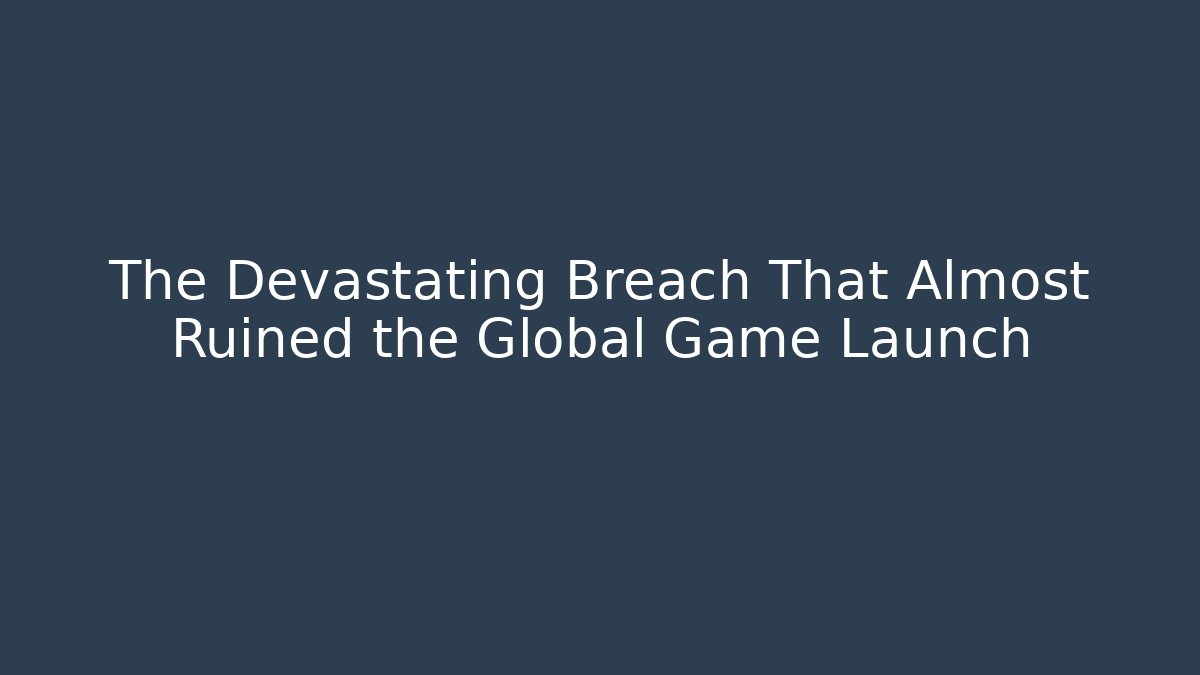 The Devastating Breach That Almost Ruined the Global Game Launch - Smart Esu