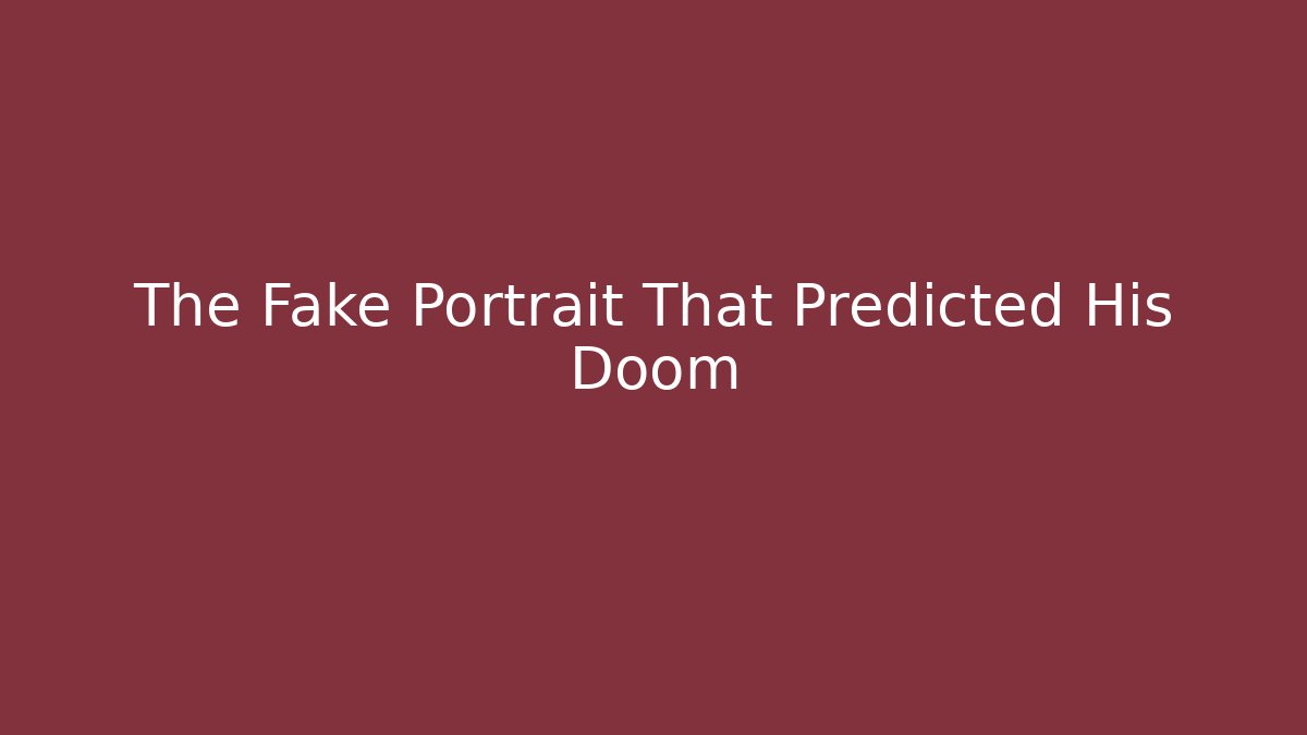 The Fake Portrait That Predicted His Doom
