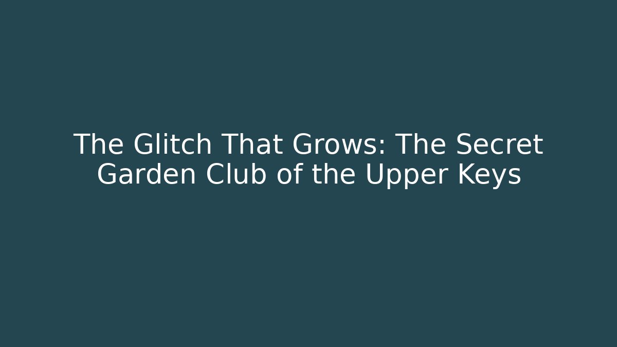 The Glitch That Grows: The Secret Garden Club of the Upper Keys