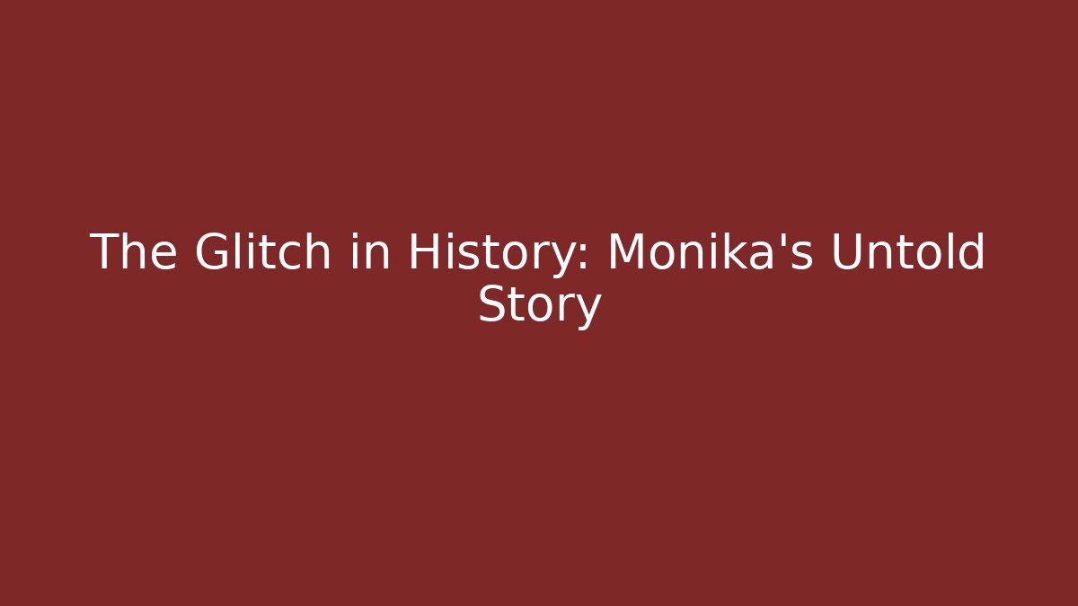 The Glitch in History: Monika's Untold Story