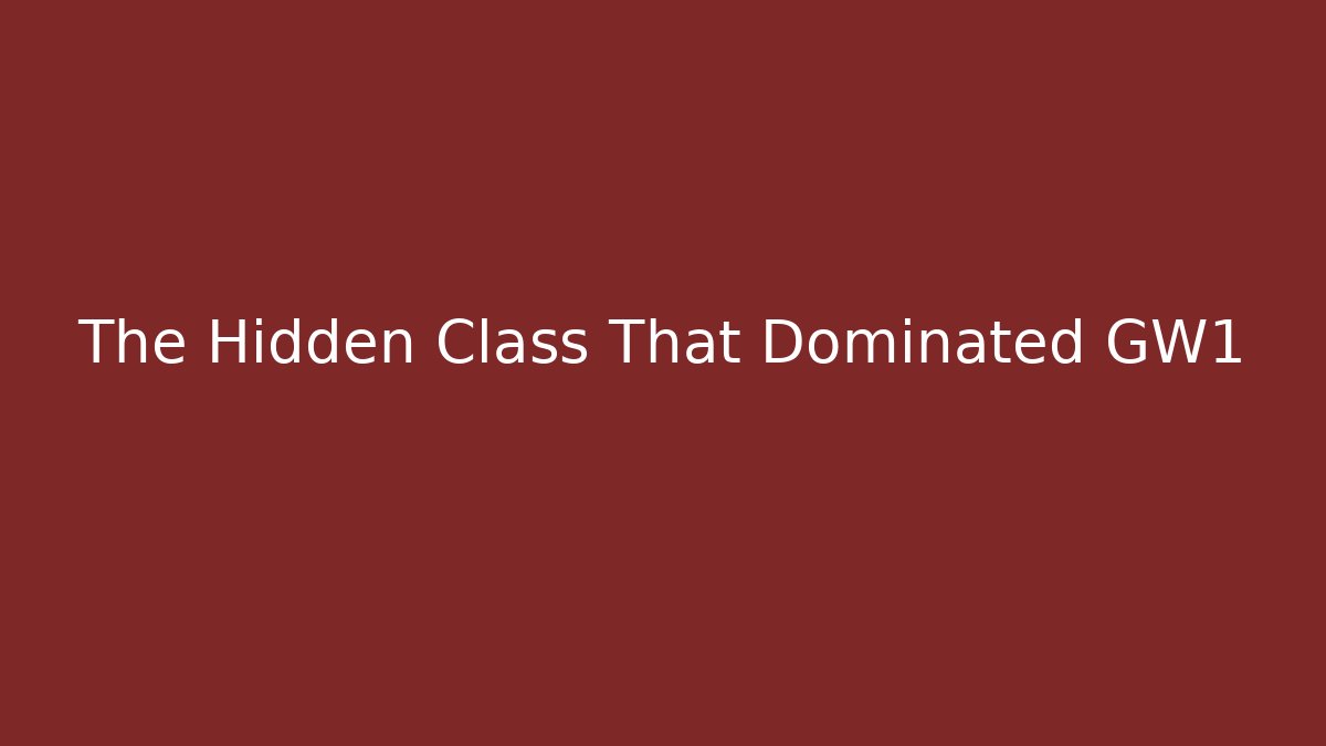 The Hidden Class That Dominated GW1