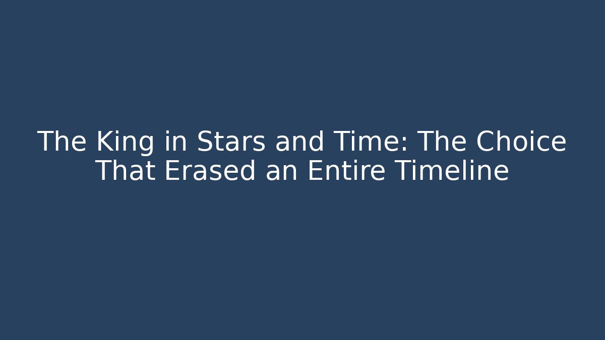 The King in Stars and Time: The Choice That Erased an Entire Timeline