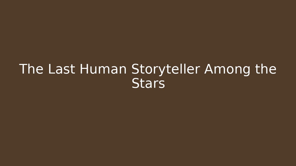 The Last Human Storyteller Among the Stars