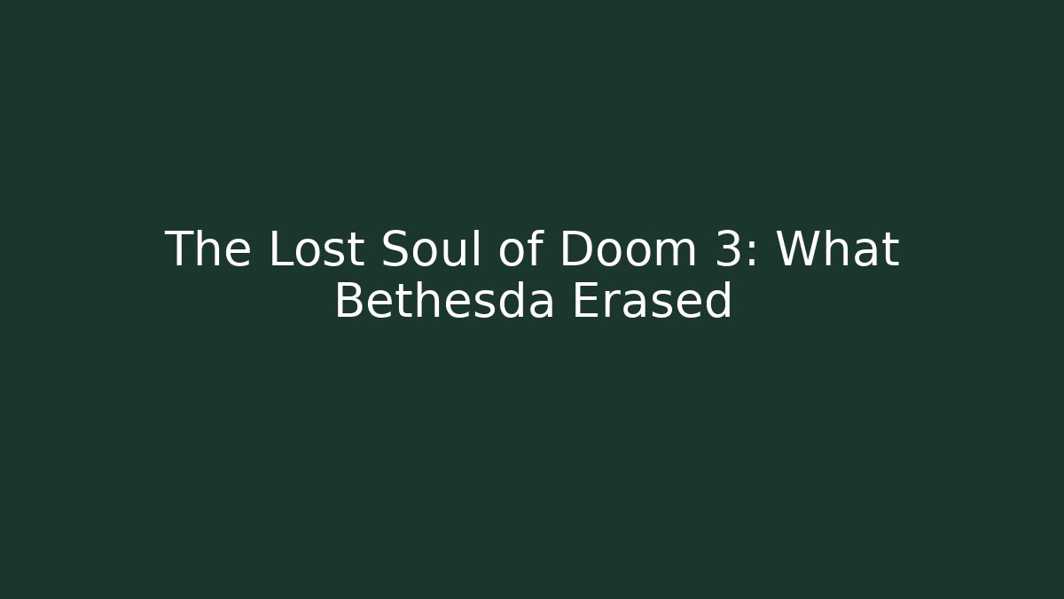 The Lost Soul of Doom 3: What Bethesda Erased