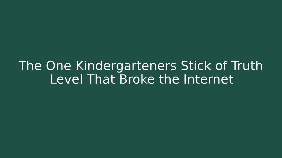 The One Kindergarteners Stick of Truth Level That Broke the Internet