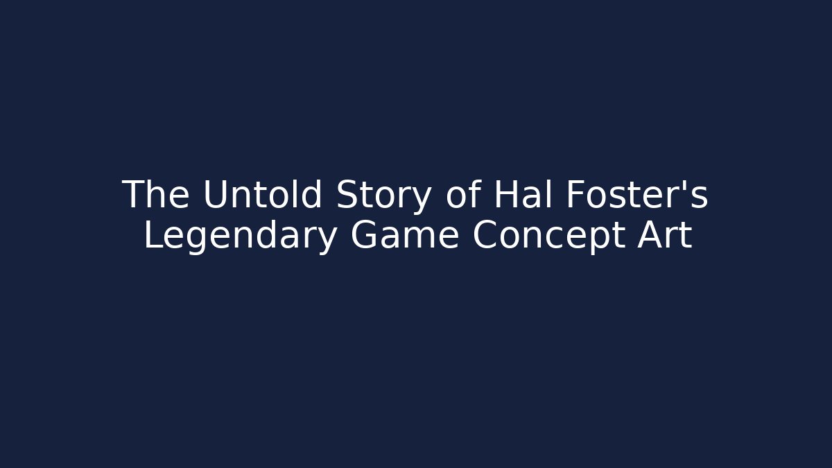 The Untold Story of Hal Foster's Legendary Game Concept Art