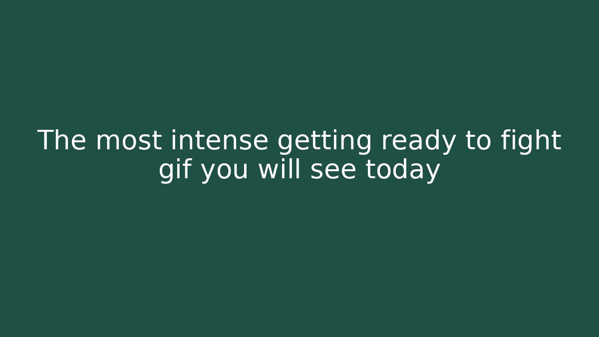 The most intense getting ready to fight gif you will see today