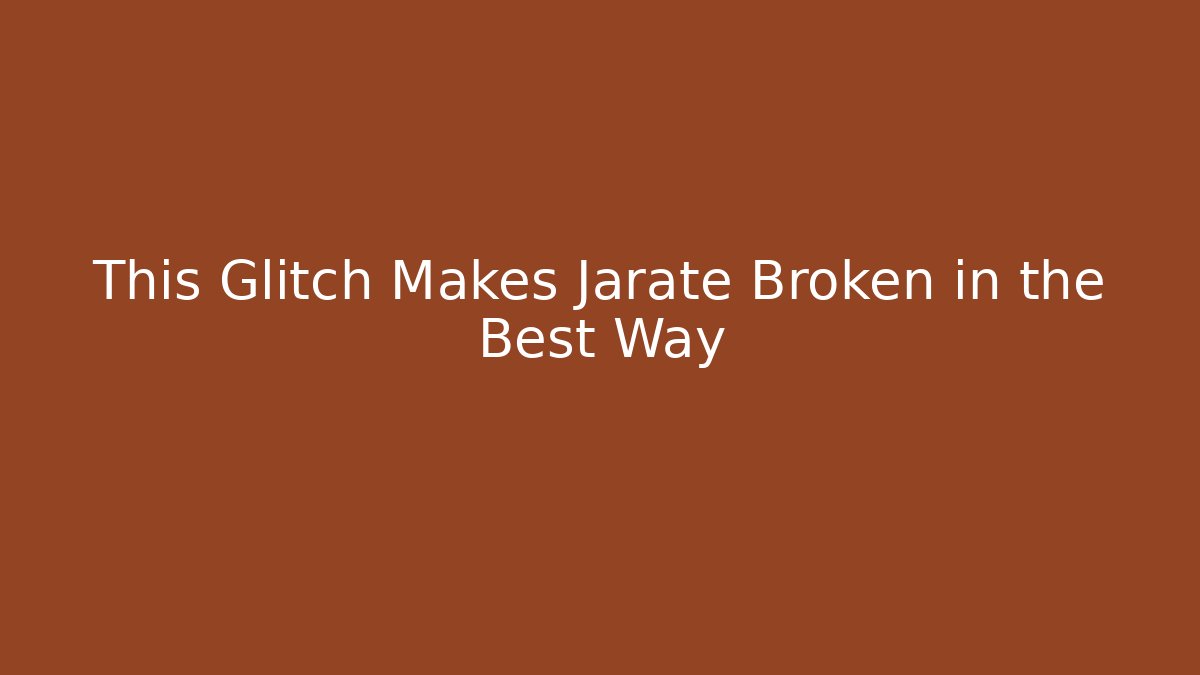 This Glitch Makes Jarate Broken in the Best Way