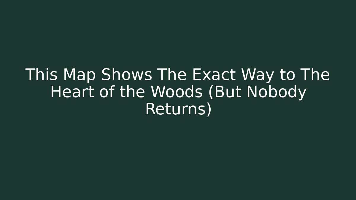 This Map Shows The Exact Way to The Heart of the Woods (But Nobody Returns)
