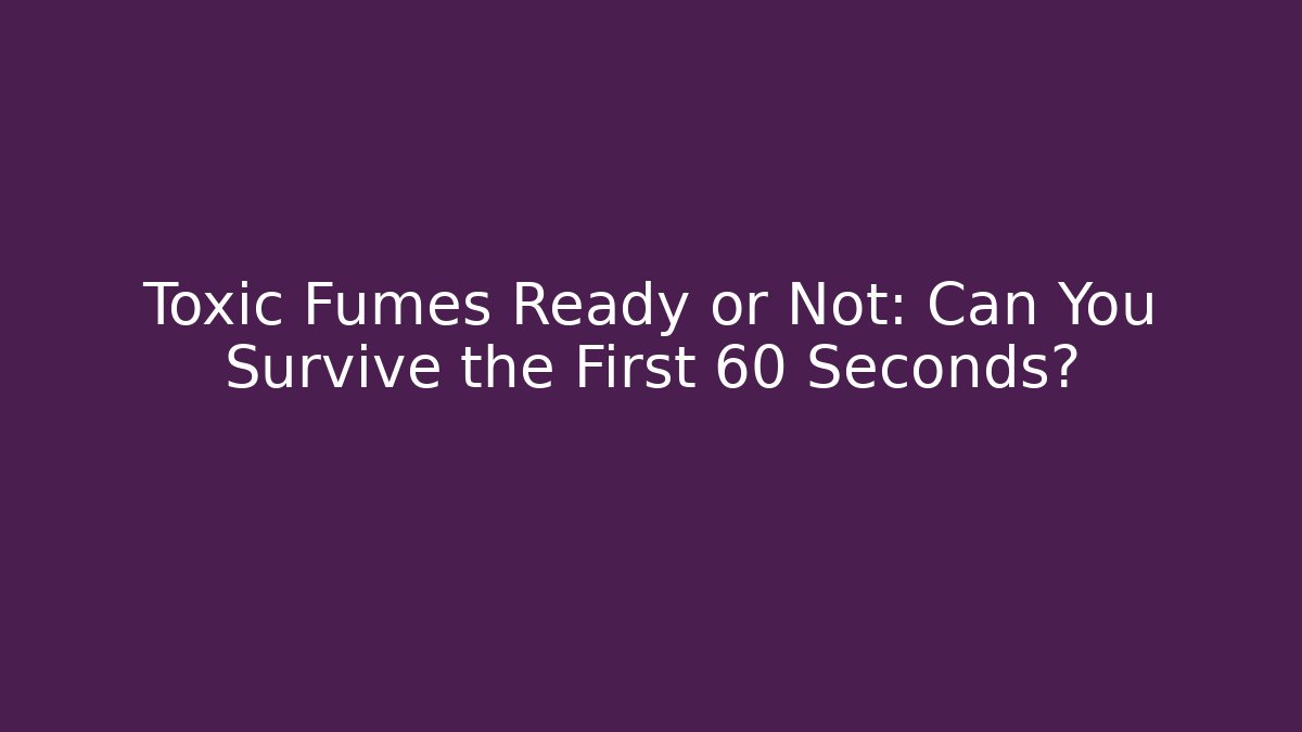 Toxic Fumes Ready or Not: Can You Survive the First 60 Seconds?