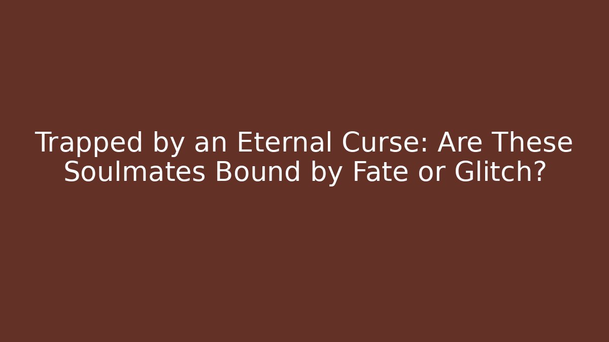 Trapped by an Eternal Curse: Are These Soulmates Bound by Fate or Glitch?