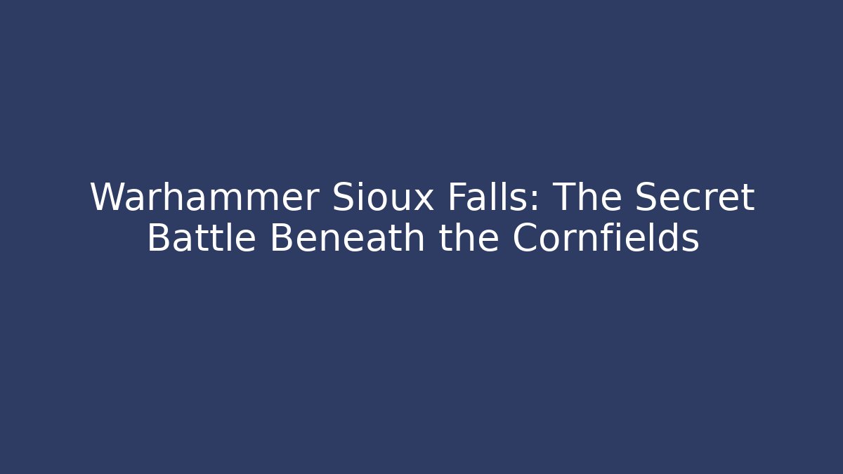 Warhammer Sioux Falls: The Secret Battle Beneath the Cornfields