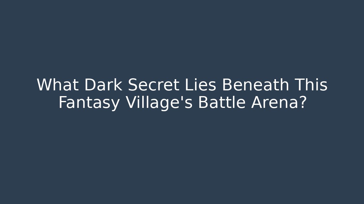 What Dark Secret Lies Beneath This Fantasy Village's Battle Arena?